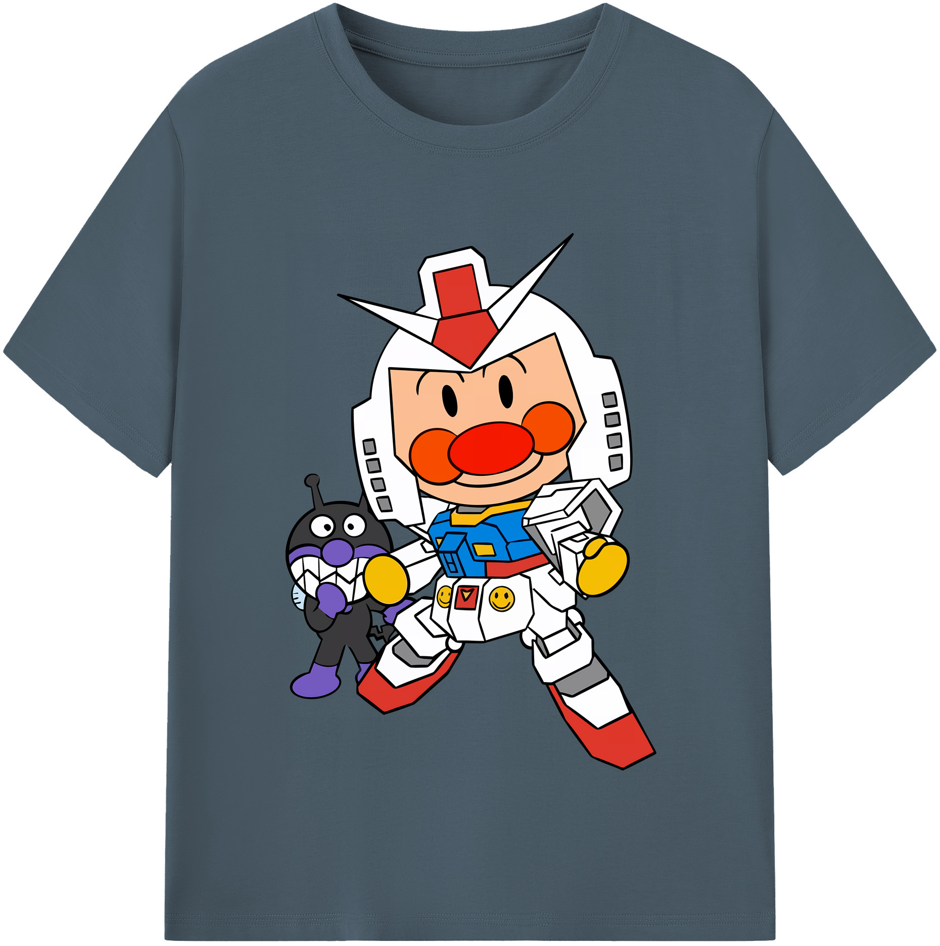 （画像用） アンパンマン Anpanman 綿100％半袖Tシャツ（フロントプリント）